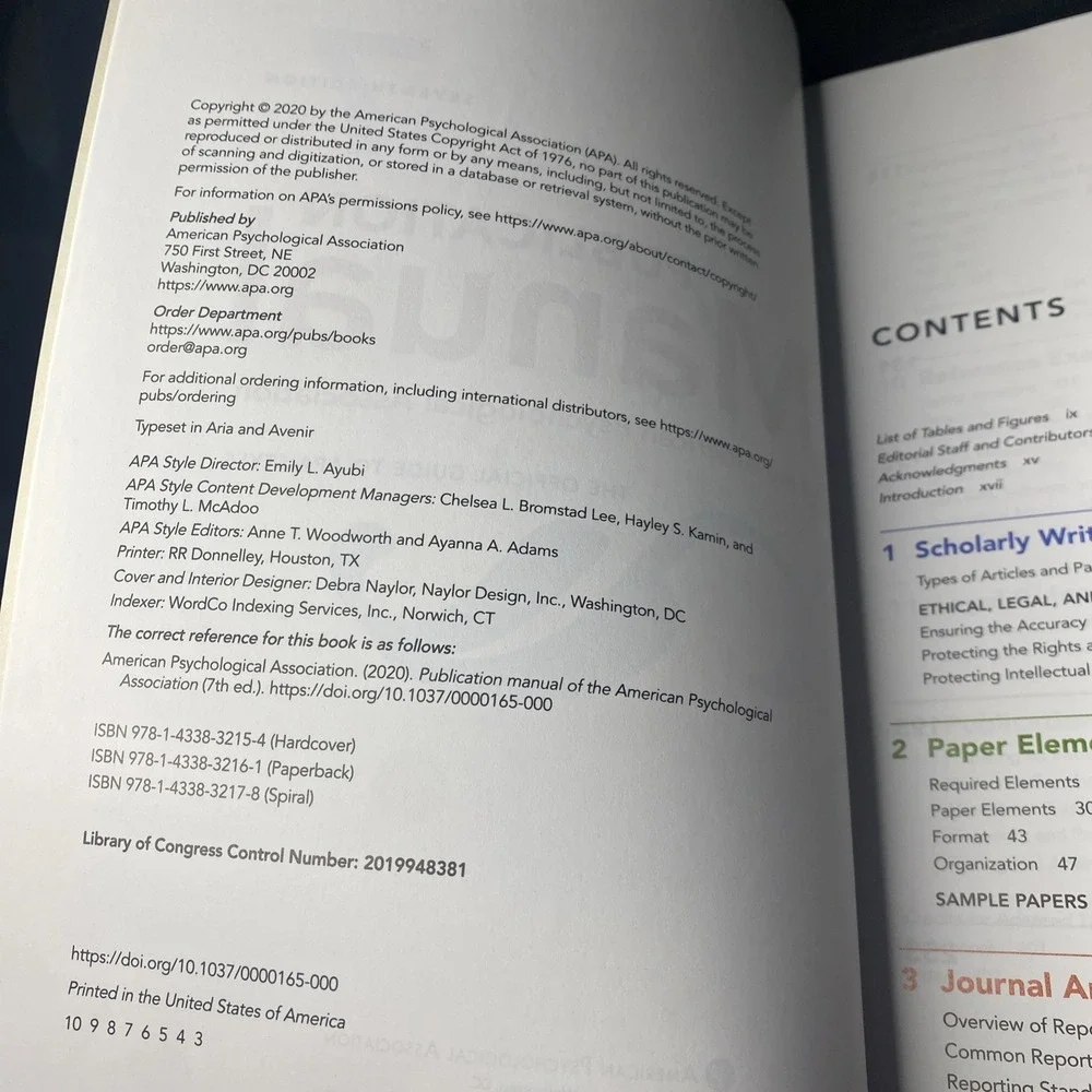 N/A publication manual